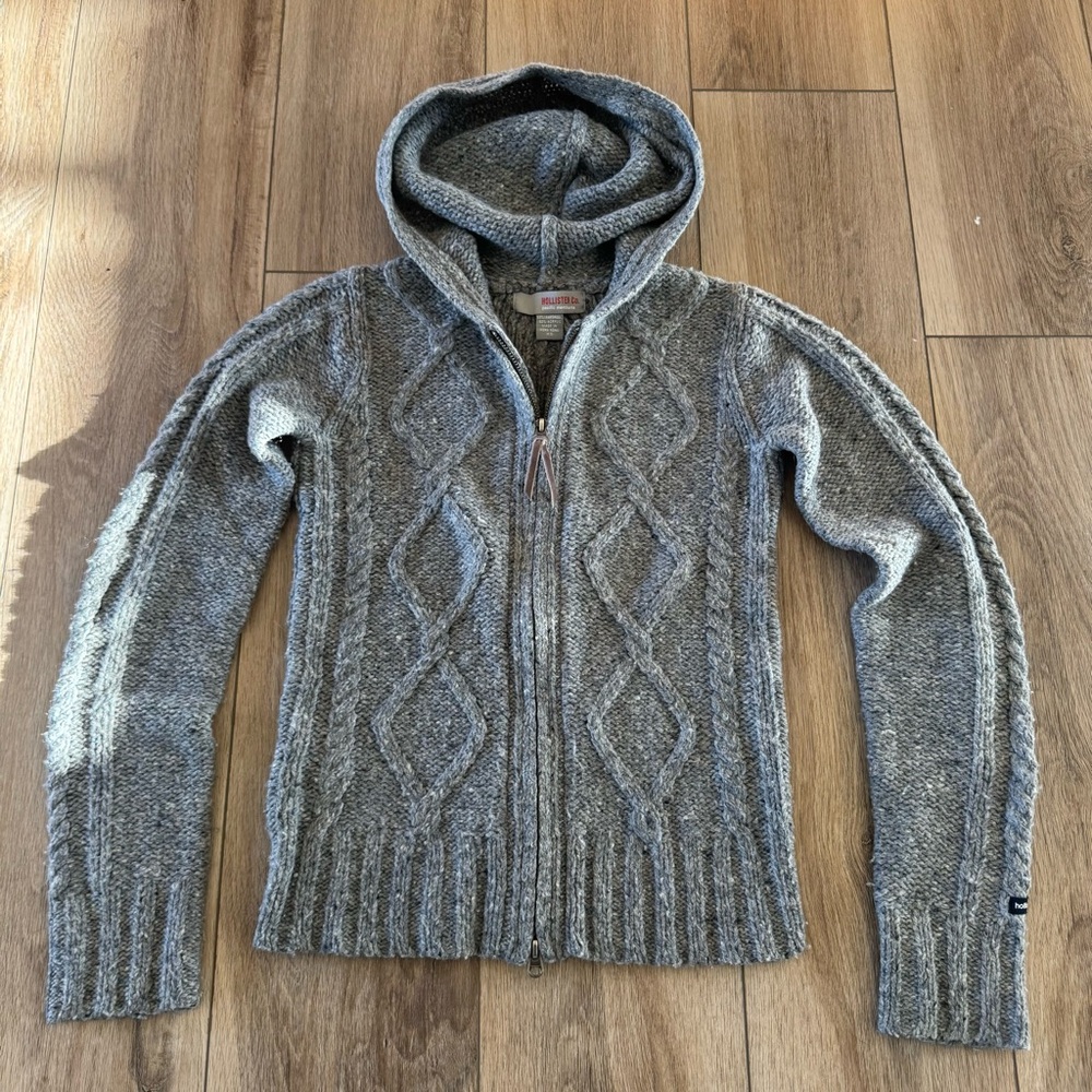 Vintage Y2K HCo. Cable Zip Sweater